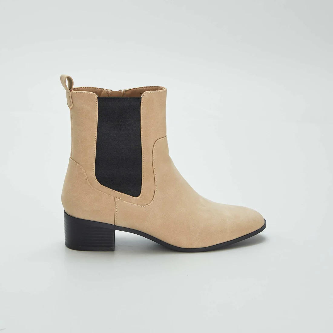 western style boots-beige